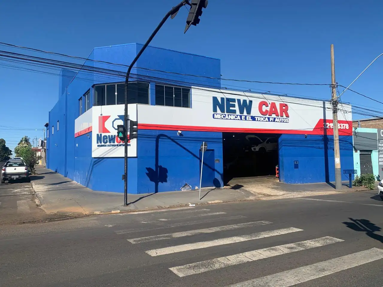 Fachada da New Car Peças e Serviços em Uberlândia